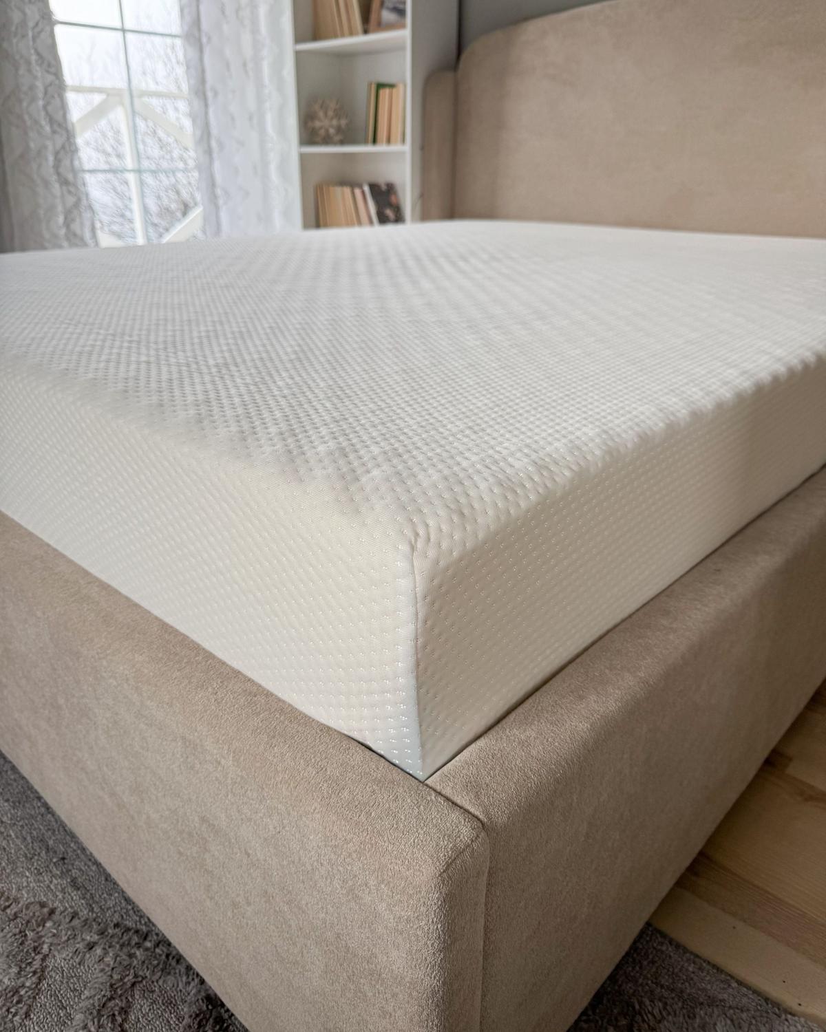 SCHAUMMATRATZE H2/3 Mittel 160/200 cm Pearl - Weiß, Textil (160/200cm) - Beliani