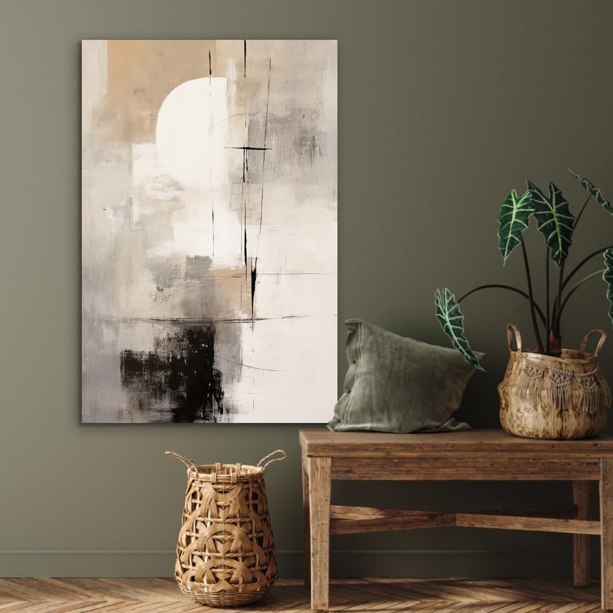 METALLBILD Abstrakt - Kunst - Grau 80x120 cm - Hellgrau, Metall (80/120cm) - MuchoWow