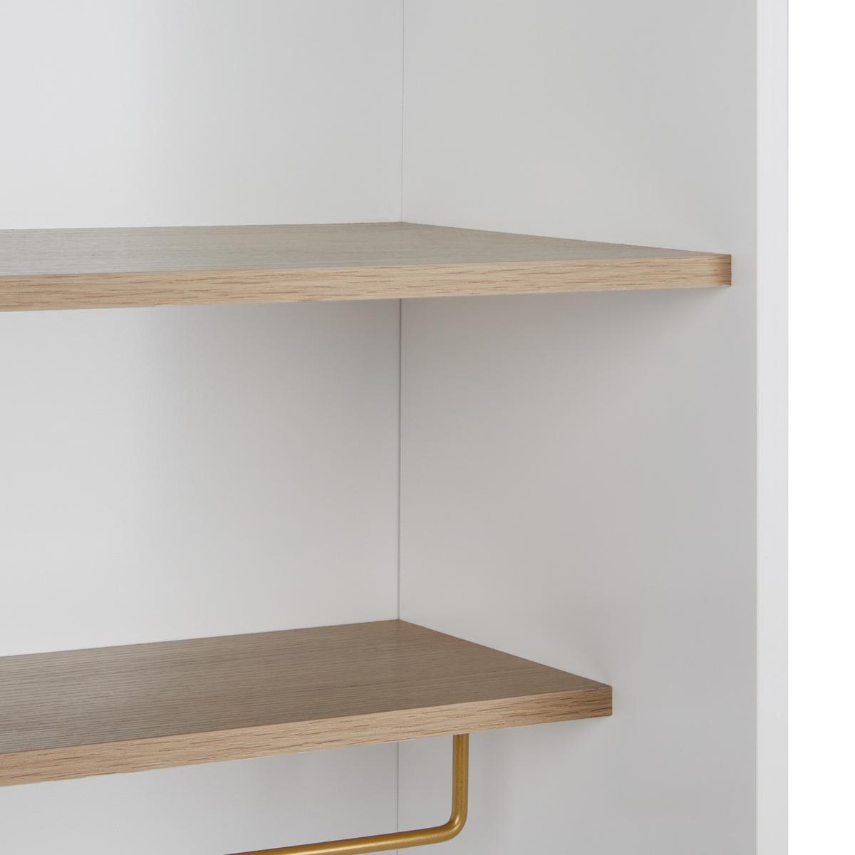 VITRINE mit Glastüren 82 cm Weiß Parlin - Weiß, Holzwerkstoff (82/180/40cm) - Beliani