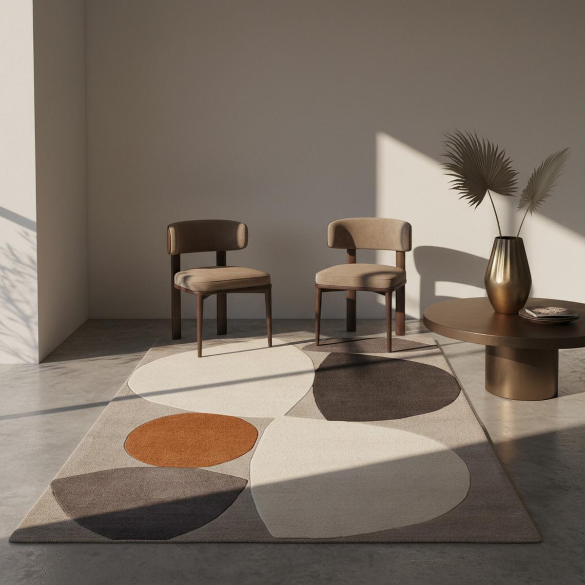WOLLTEPPICH ELAN-Mouzon, geometrisch-abstrakt, Silbergrau, 120 x 170 cm - Grau, Textil (170/120cm) - KADIMA DESIGN