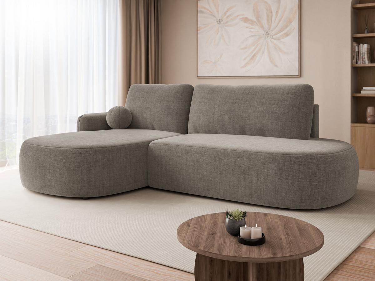 ECKSOFA Loridu O Premium, Seite: Links - Schwarz/Braun, Holz/Kunststoff (274/174cm) - MIRJAN24