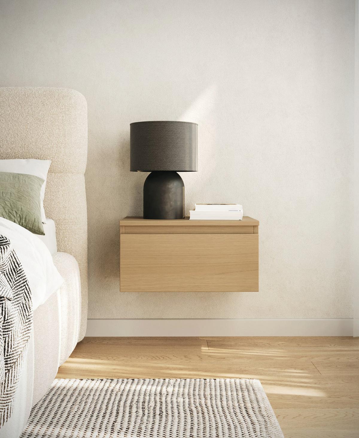 WANDNACHTTISCH Bemmi Eiche Lindberg 49 cm - Eichefarben, Holzwerkstoff (48.4/25.4/31.8cm) - Selsey