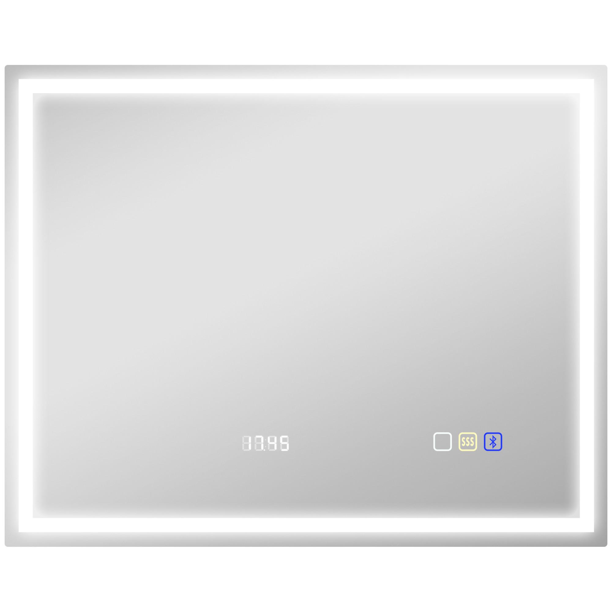 BADSPIEGEL Gehärtetes Glas Silber - Silberfarben, Glas (80/3.5/100cm) - HOMCOM