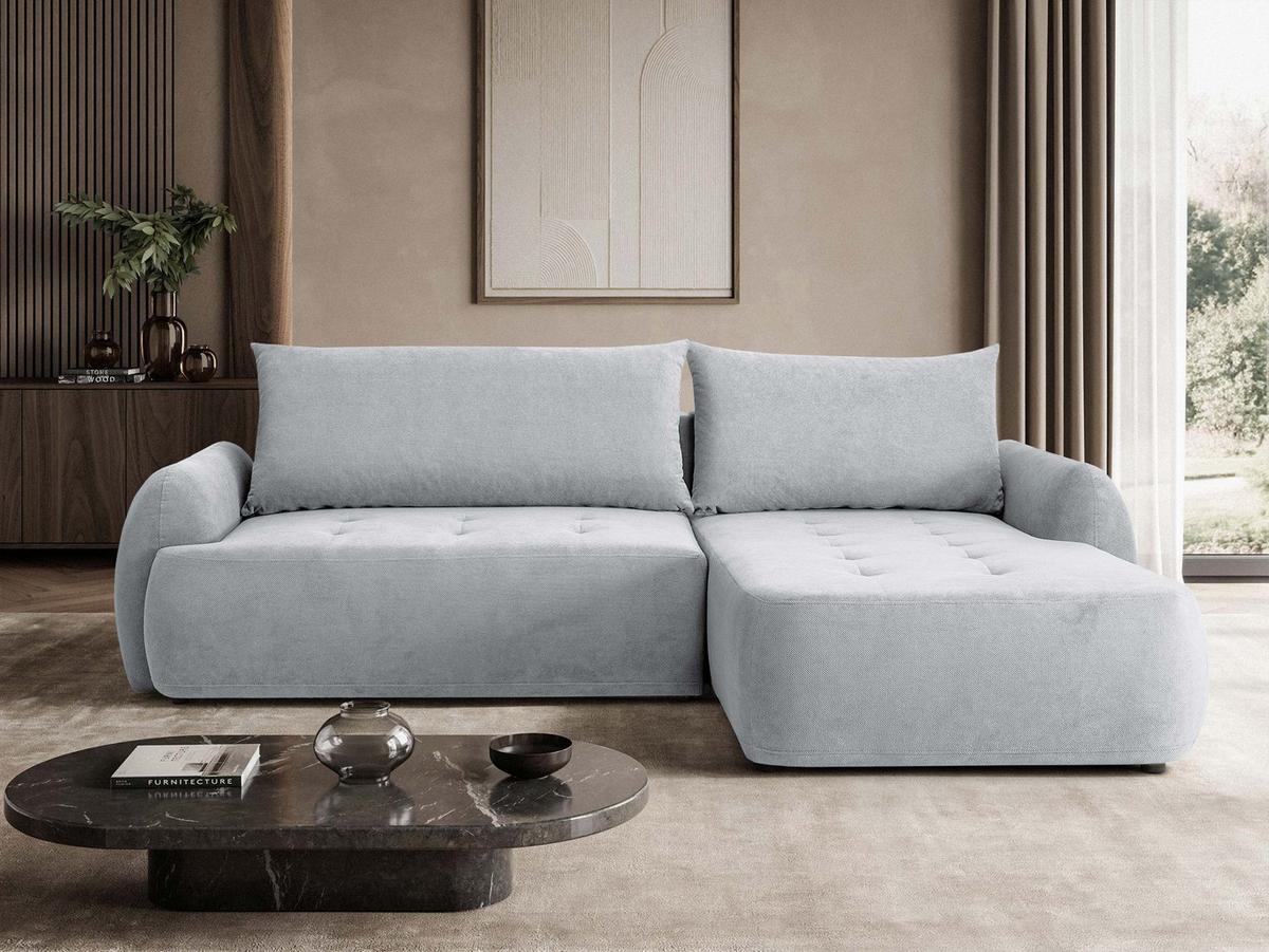 ECKSCHLAFSOFA Bueno II, Seite: Rechts - Hellgrau/Schwarz, Holz/Textil (185/280cm) - MIRJAN24