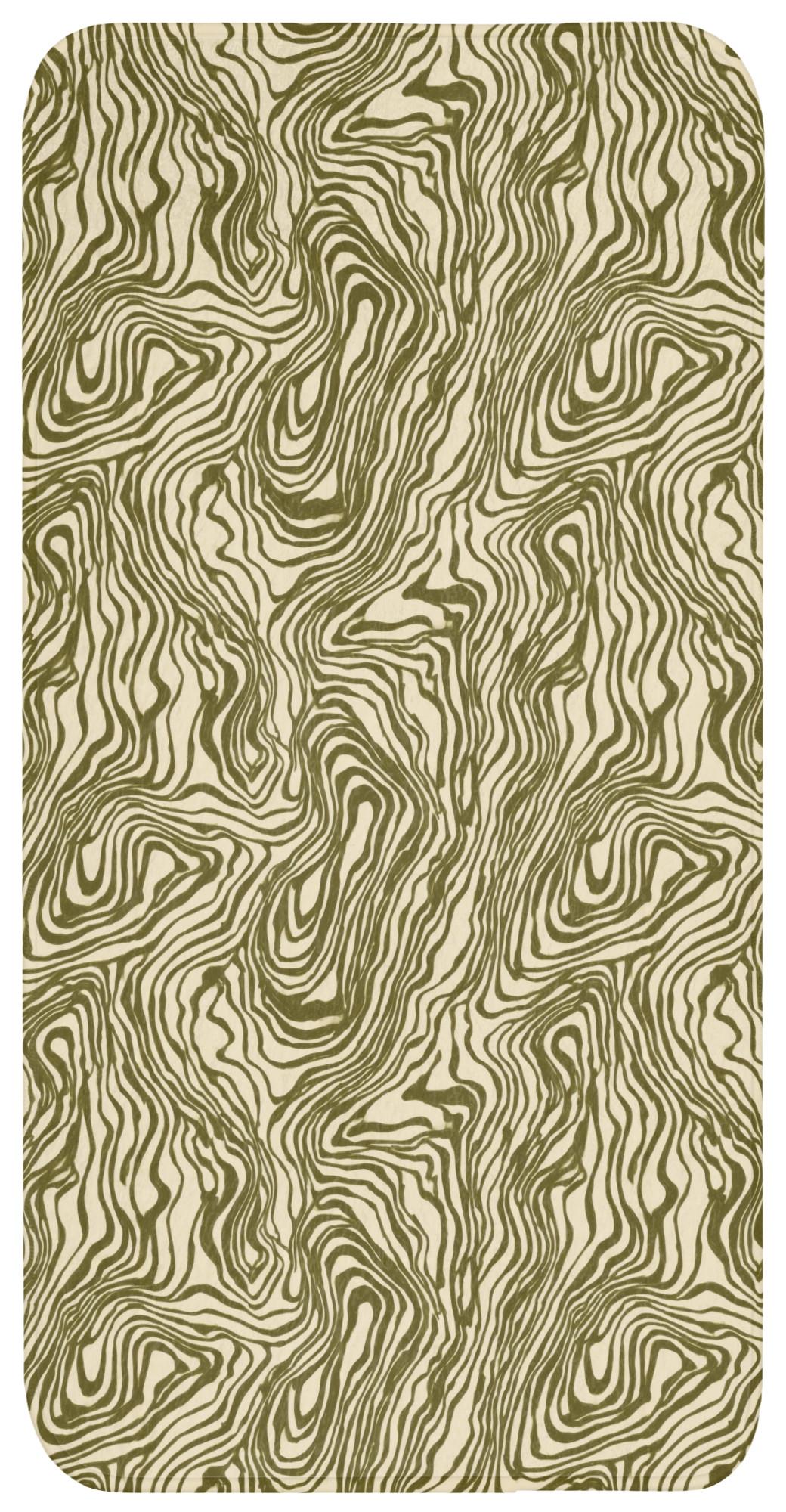 BADEMATTE Abstrakt - Marmor - Grün Badteppich 60x120 cm - Dunkelgrün, Textil (60/120cm) - OnlyWow