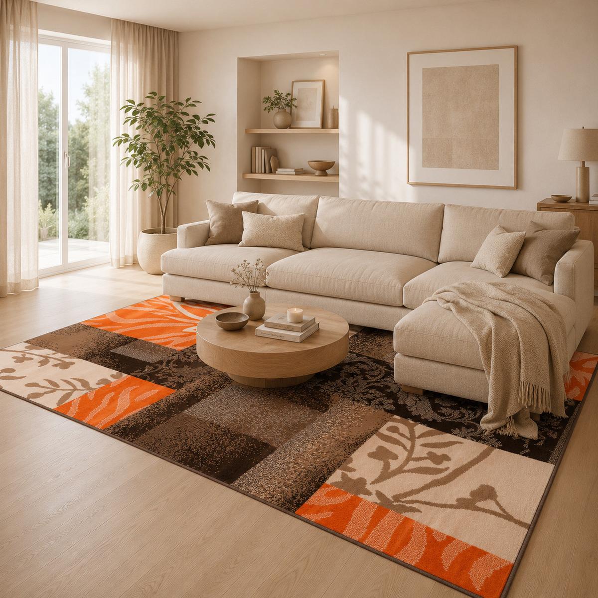 MODERN DESIGNER VELOURS TEPPICH SAMBA - Braun, Textil (140/200cm) - Pergamon
