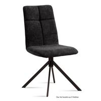 ESSZIMMERSTUHL (8er-Set) Drona 47x92x60 Schwarz/Anthrazit - Anthrazit/Schwarz, Kunststoff (60/92/47cm) - 58aufmkessel