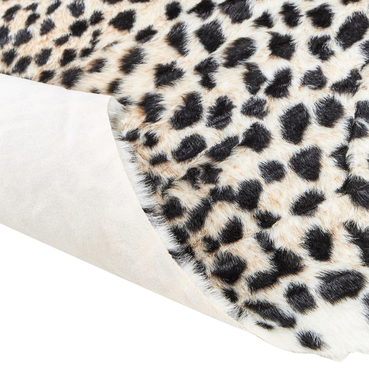 KUHFELL-TEPPICH Ossa 170/130 cm - Beige/Schwarz, Textil (130/170cm) - Beliani
