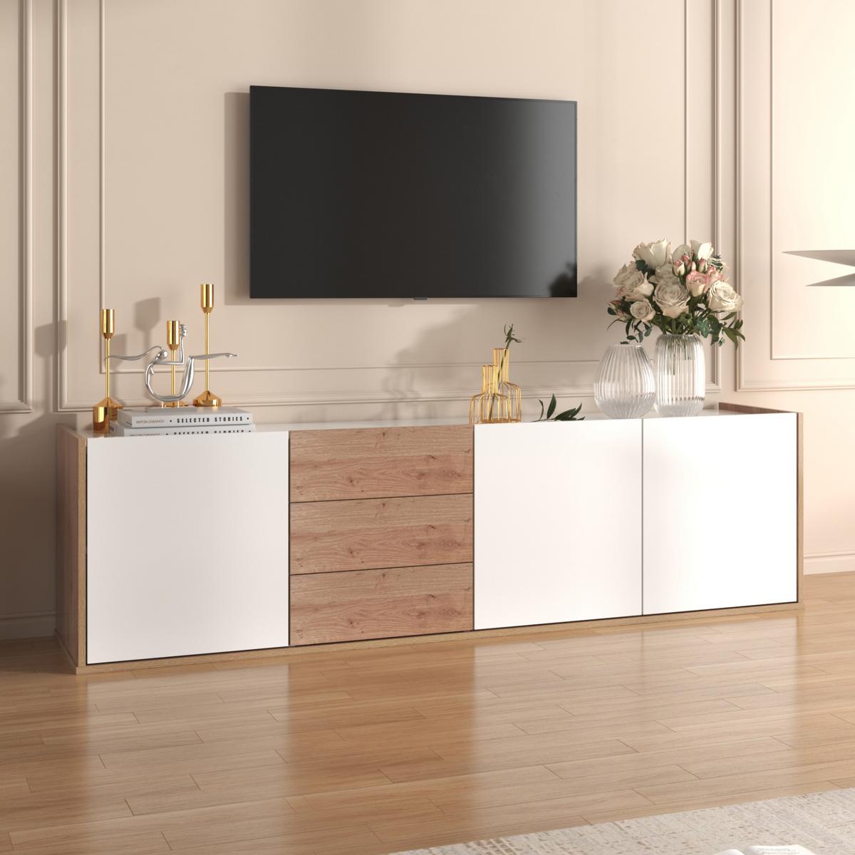 TV-ELEMENT Weiß 171.5/35/47 cm - Weiß, Holz (35/47/172cm) - Urban Meuble