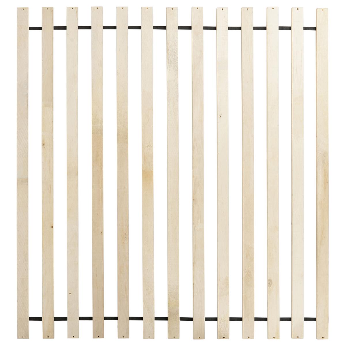 BETT ohne Kopfteil 180/200 cm Gummibaumholz Hellbraun Antras - Hellbraun, Holz (180/200cm) - Beliani