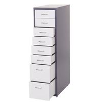 ROLLCONTAINER Anthrazit, Weiß - Anthrazit/Weiß, Metall (28/110/41cm) - MCW