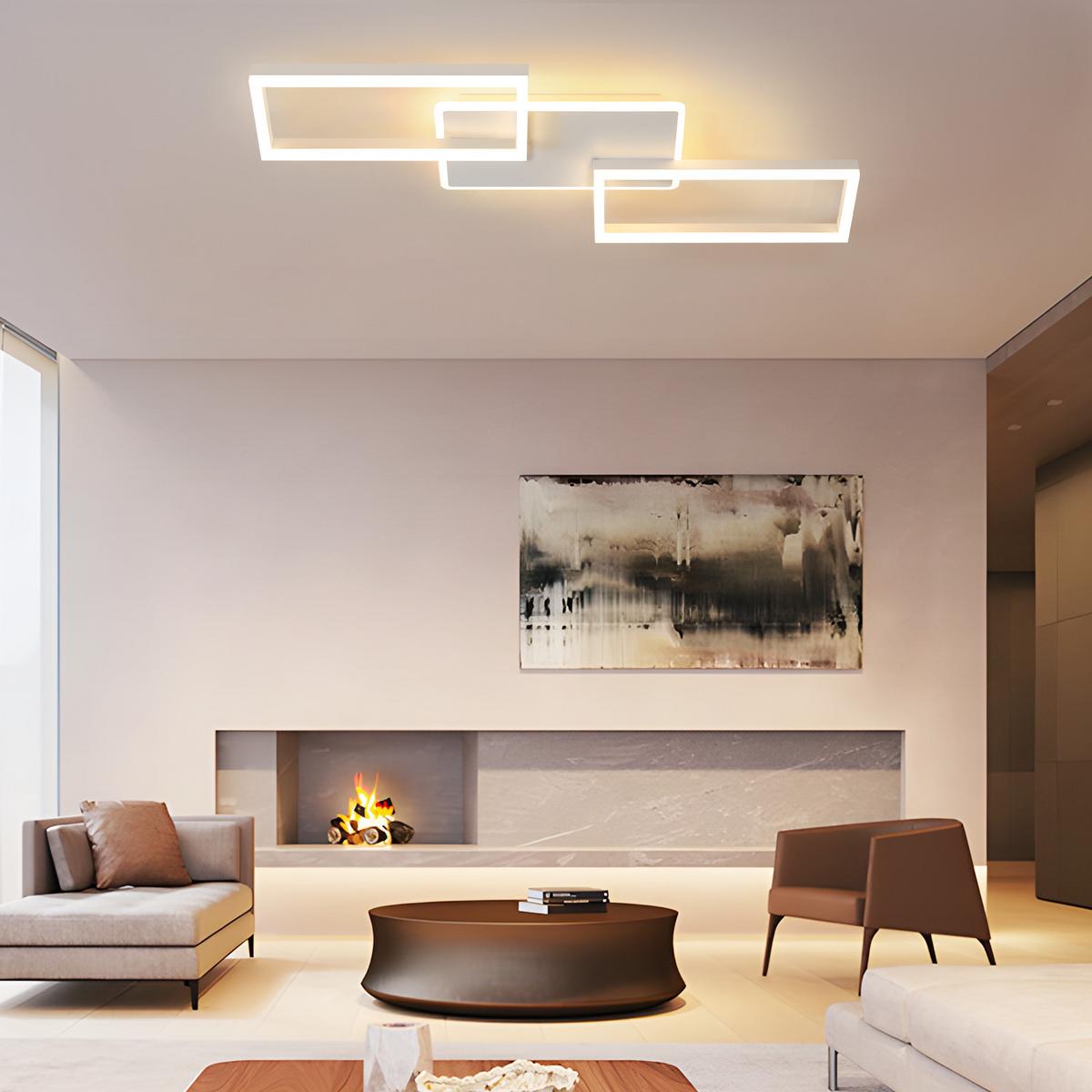 LED-DECKENLEUCHTE Nikok 80/45/7 cm - Weiß, Metall (80/45/7cm) - ZMH
