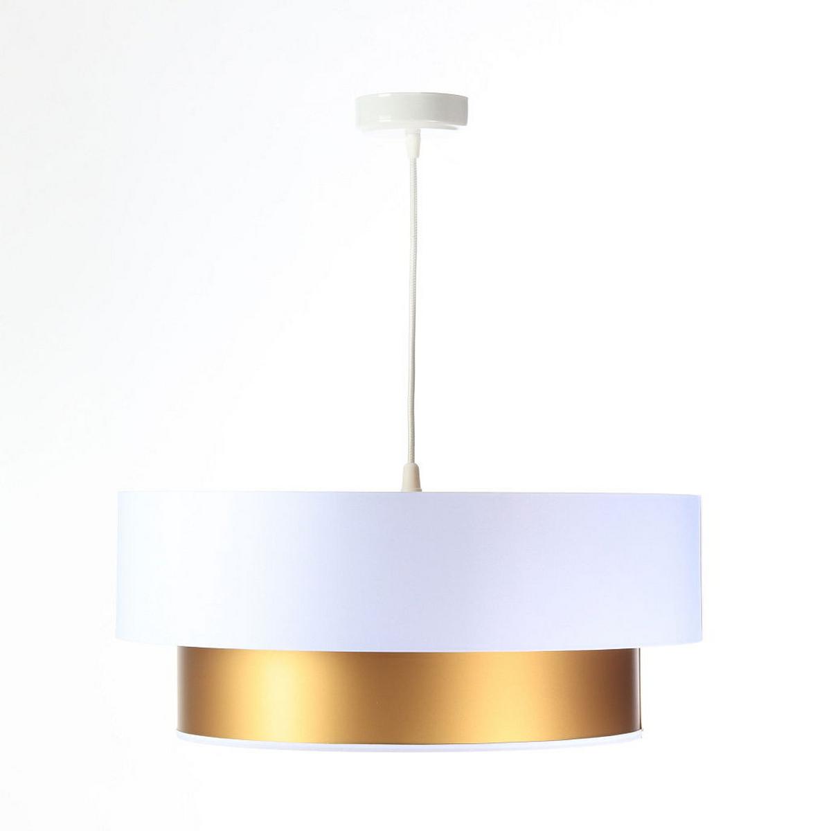 HÄNGELEUCHTE Gold 40/20 cm - Goldfarben/Weiß, Kunststoff (40/1/20cm) - ONZENO