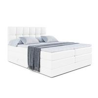 BOXSPRINGBETT RICAR KING - 120x200 - H3/H4 - Weiß Hochglanz - Weiß Hochglanz, Holzwerkstoff (120/200cm) - ALTDECOR