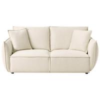 3-SITZER-SOFA Stoff Hellbeige Kunes - Beige, Textil (190/82/92cm) - Beliani
