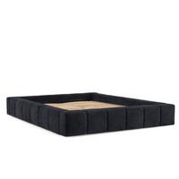 POLSTERBETT Kea mit Stauraum 160/200 cm Schwarz im Terra NW Stoff - Schwarz/Naturfarben, Holz/Holzwerkstoff (160/200cm) - AltaBeds