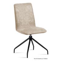 ESSZIMMERSTUHL drehbar (4er-Set) Divona 47x92x60 Schwarz/Natur - Schwarz/Naturfarben, Kunststoff (60/92/47cm) - 58aufmkessel
