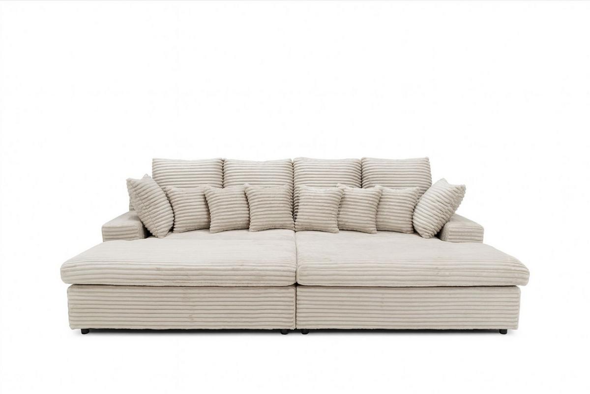 SOFA Arosa - Hellgrün, Holzwerkstoff/Textil (286/103/170cm) - Fun Möbel