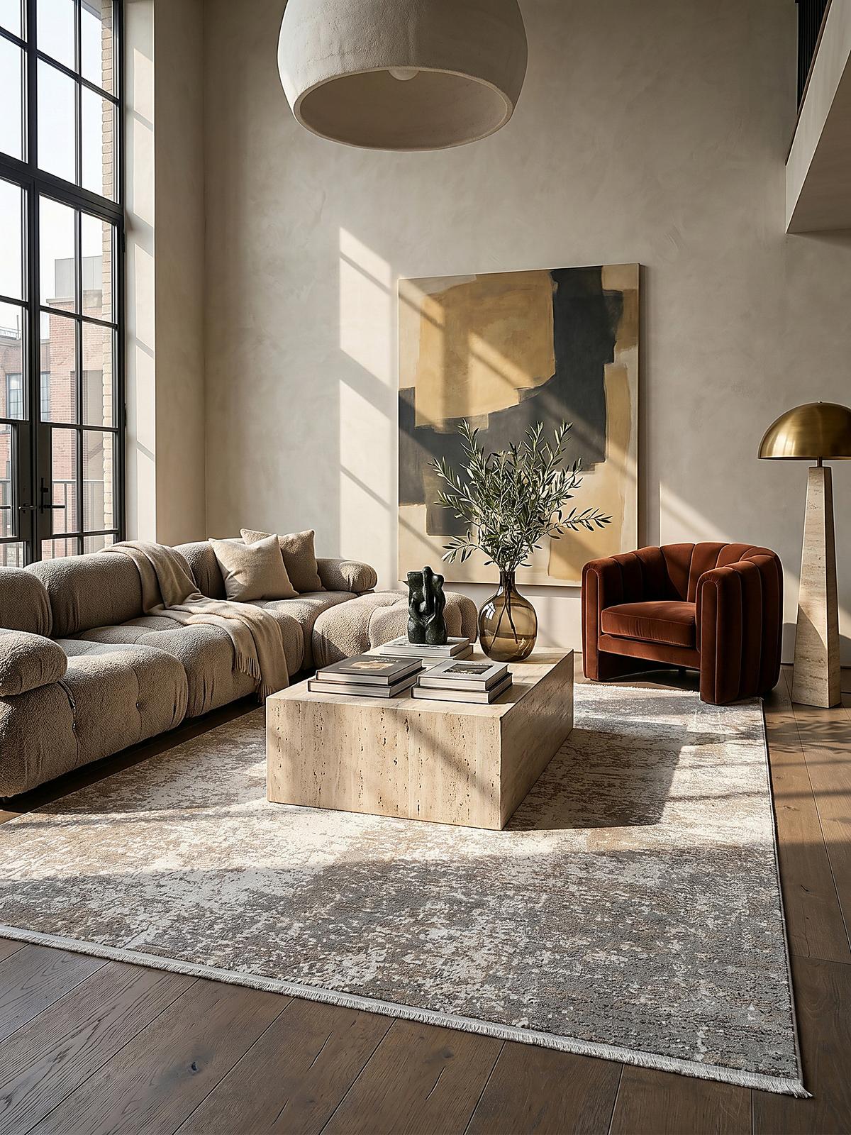 KURZFLORTEPPICH Vintage VARA Polyester Beige 200 x 290 cm - Beige, Textil (200/290cm) - KADIMA DESIGN