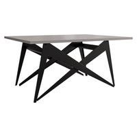 2-IN-1 COUCHTISCH UND ESSTISCH Xena - Hellgrau/Schwarz, Holzwerkstoff/Metall (70/90/45cm) - MIRJAN24