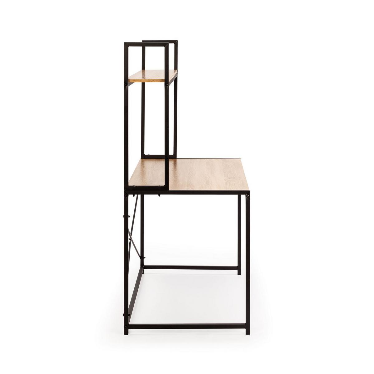 SCHREIBTISCH 120/60/138 Carmen schwarz - Schwarz, Holzwerkstoff (60/120/138cm) - VS Venta-stock