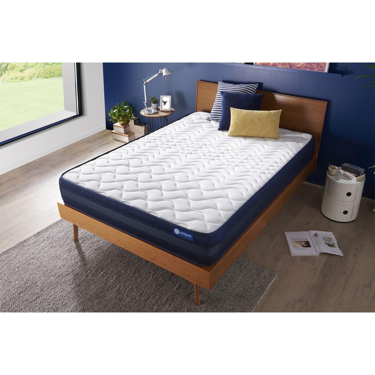 MATRATZE Actiflex tech Taschenfederkern und Memory-Schaum 80 x 200 cm h4 - Weiß, Textil (80/200cm) - ACTISOM