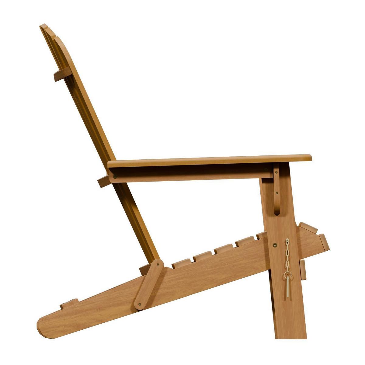 LIEGESTUHL Korfu Akazie klappbar 2er-Set - Naturfarben, Holz (69/94/85cm) - Juskys