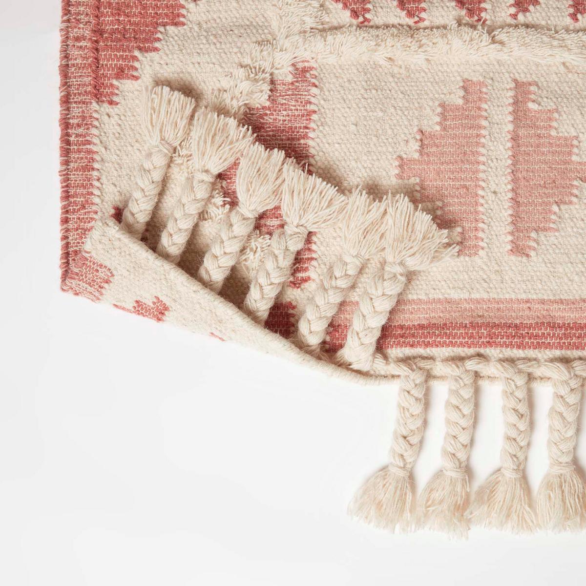 KELIM-TEPPICH Satara handgewebt 160/230 cm - Rosa, Textil (160/230cm) - Homescapes