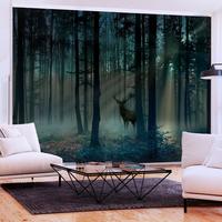 SELBSTKLEBENDE FOTOTAPETE 147/105 cm - Schwarz/Grün, Kunststoff/Textil (147/1cm) - KUNSTLOFT