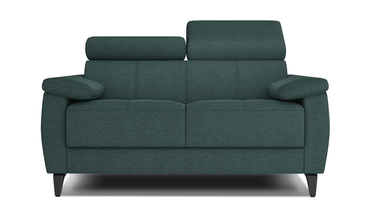 SOFA TAUNUS 2-Sitzer, smaragdgrün - Smaragdgrün/Schwarz, Holzwerkstoff/Textil (141/80/102cm) - Wozimo