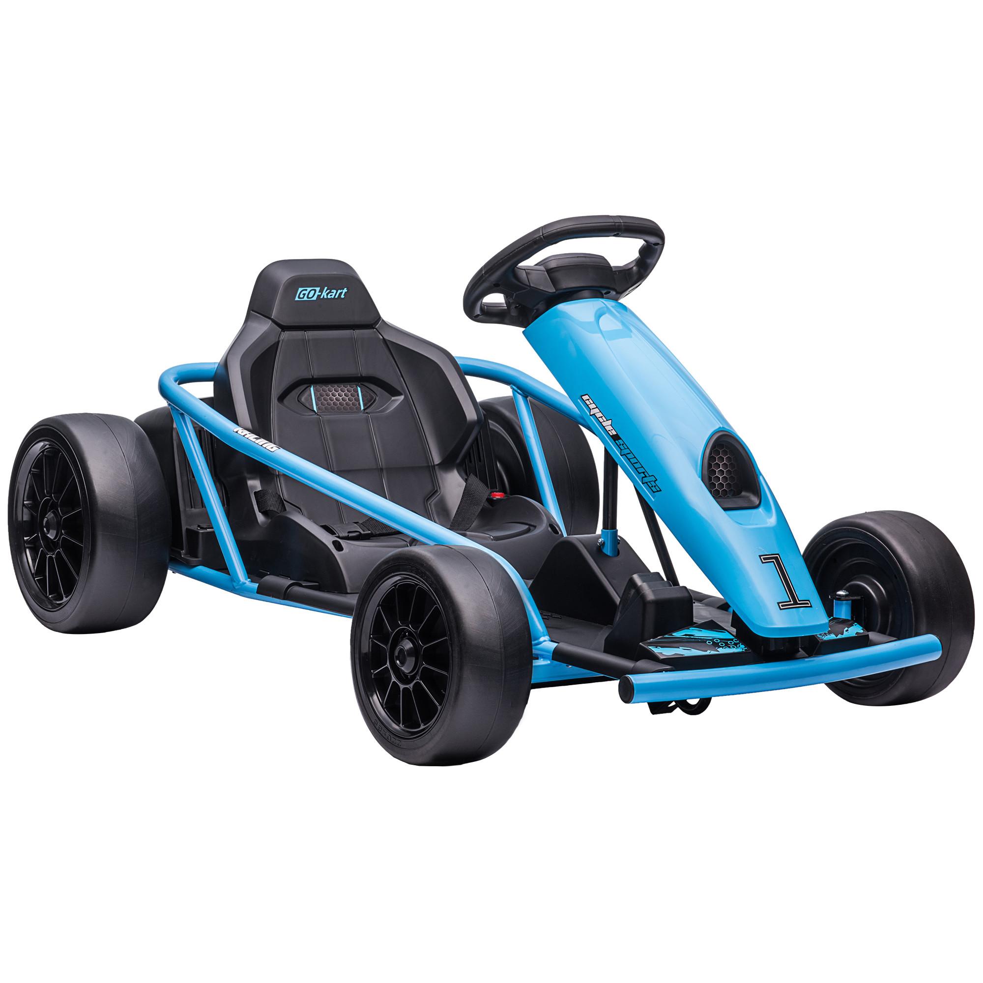 KINDER Elektro Gokart - Blau, Metall (115/77/54cm) - HOMCOM