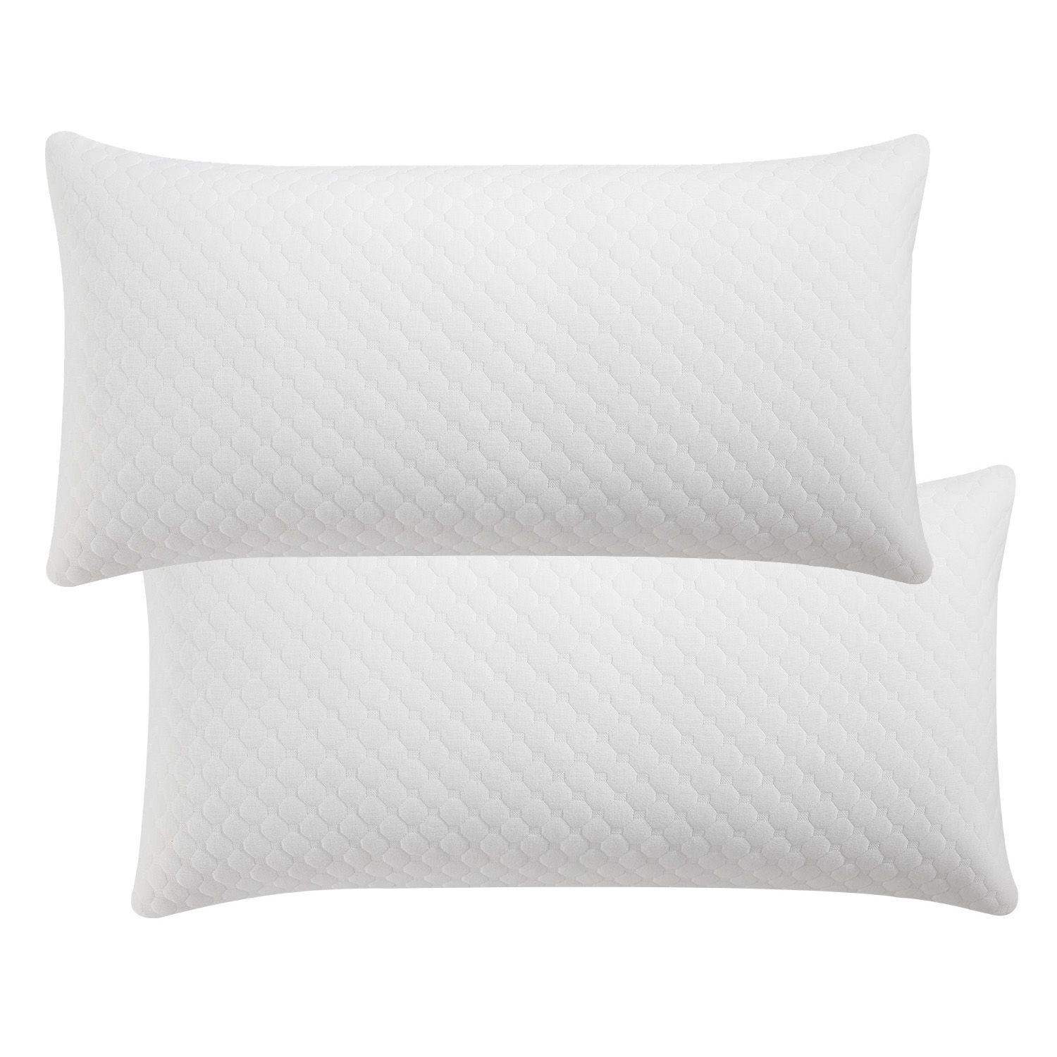 KOPFKISSEN 80x40 cm (2er-Set) - Weiß, Textil (40/80cm) - Juskys