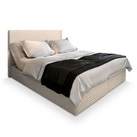 BOXBETT MILARA 160x200 cm mit Matratze und Topper - Creme - Creme, Holz (160/200cm) - MASSENO