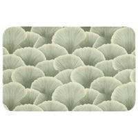 WC-VORLEGER Fächer - Blatt - Grün Toilettenteppich 80x50 cm - Pastellgrün, Textil (80/1cm) - OnlyWow
