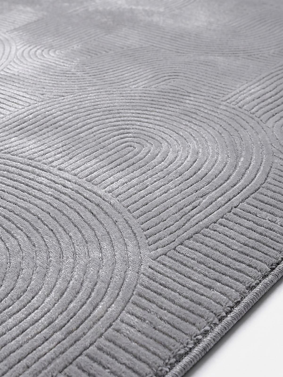 KURZFLORTEPPICH Antirutsch Geometrisch DALAR Polypropylen Grau 120 x 160 cm - Grau, Textil (120/160cm) - KADIMA DESIGN