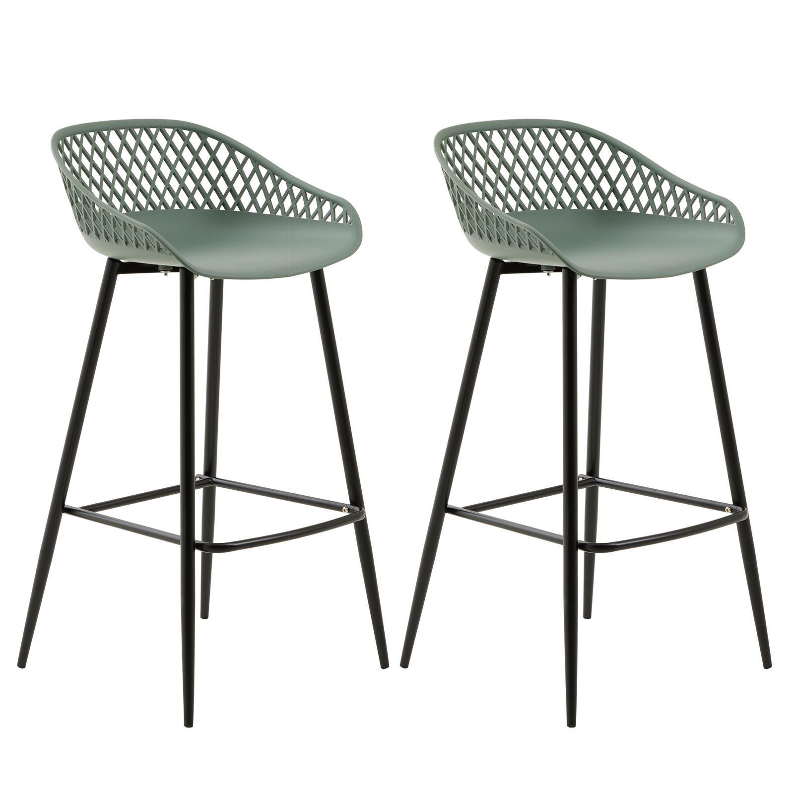 BARHOCKER IREK 2er-Set grün - Grün, Textil (47/99/49cm) - IDIMEX