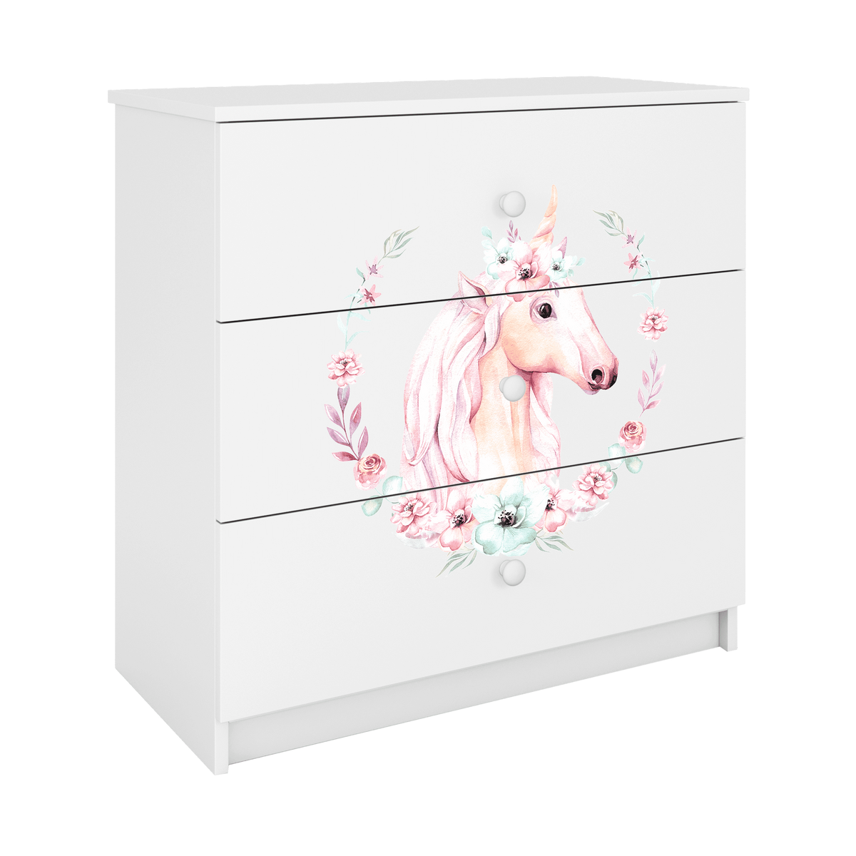 KOMMODE Babydreams Pferd 81/81/41 - Weiß, Holzwerkstoff (81/81/41cm) - RAUMHIRSCH FURNITURE
