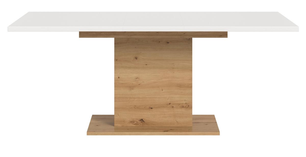 ESSTISCH weiß, Eiche Artisan, Küchentisch ausziehbar 150 - 190 cm - Weiß/Eiche Artisan, Holzwerkstoff/Metall (150/90/76cm) - Inn.Furn