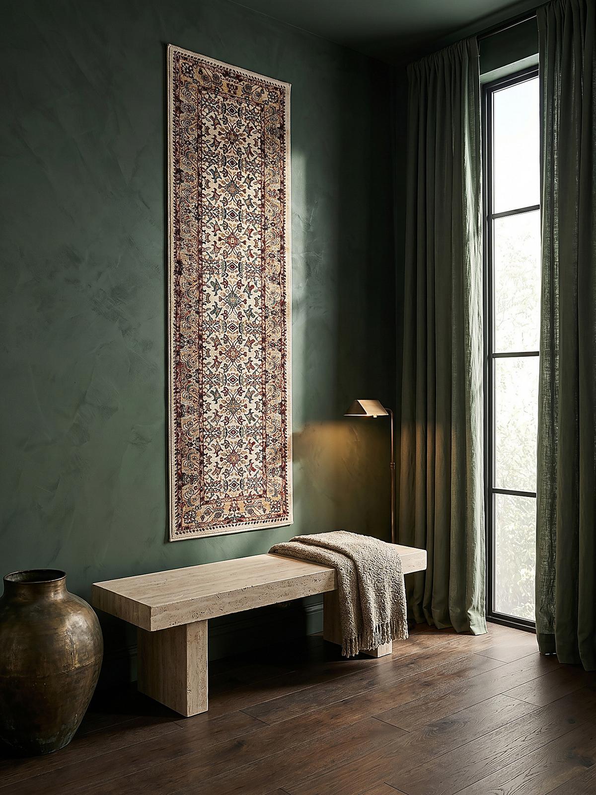 KURZFLORTEPPICH GLAZERT, orientalisch, Natur, 80 x 150 cm - Naturfarben, Textil (150/80cm) - KADIMA DESIGN