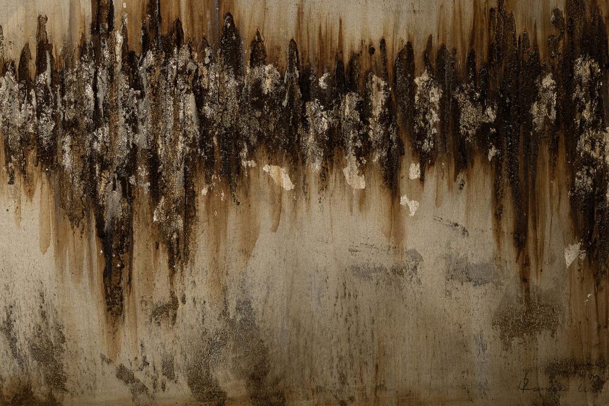 ACRYLBILD HANDGEMALT 140/70 cm - Braun, Holz/Textil (140/70cm) - KUNSTLOFT
