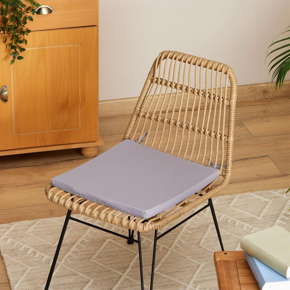 SITZKISSEN AMATA 4er-Set hellgrau - Hellgrau, Textil (40/40/3cm) - IDIMEX