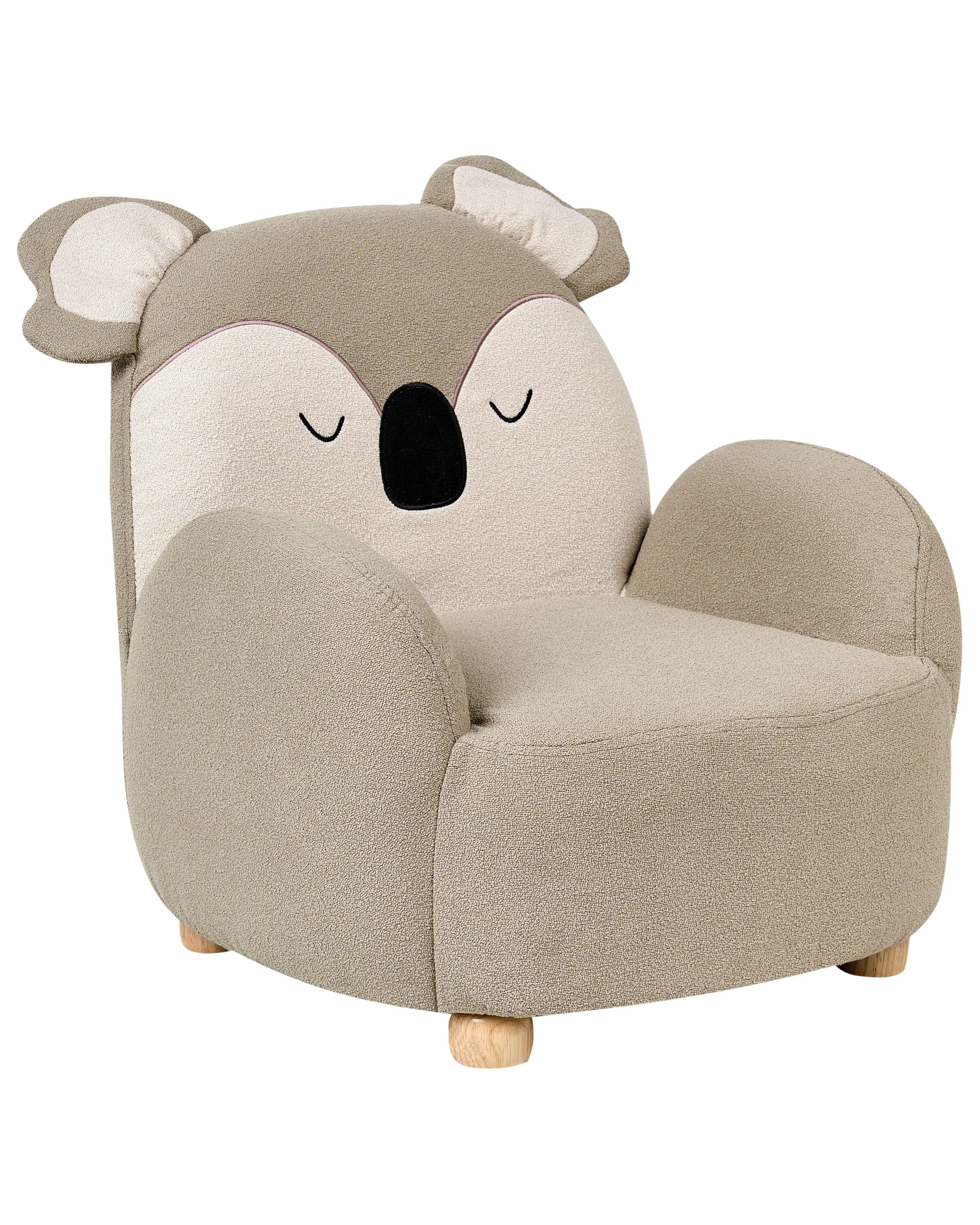 KINDERSESSEL Koala Stoff Taupe Hervik - Taupe, Textil (55/63/49cm) - Beliani