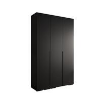 DREHTÜRENSCHRANK 236.7/150/47 3-türig - Schwarz, Holz/Metall (150/236.7/47cm) - MÖBEL KRYSPOL