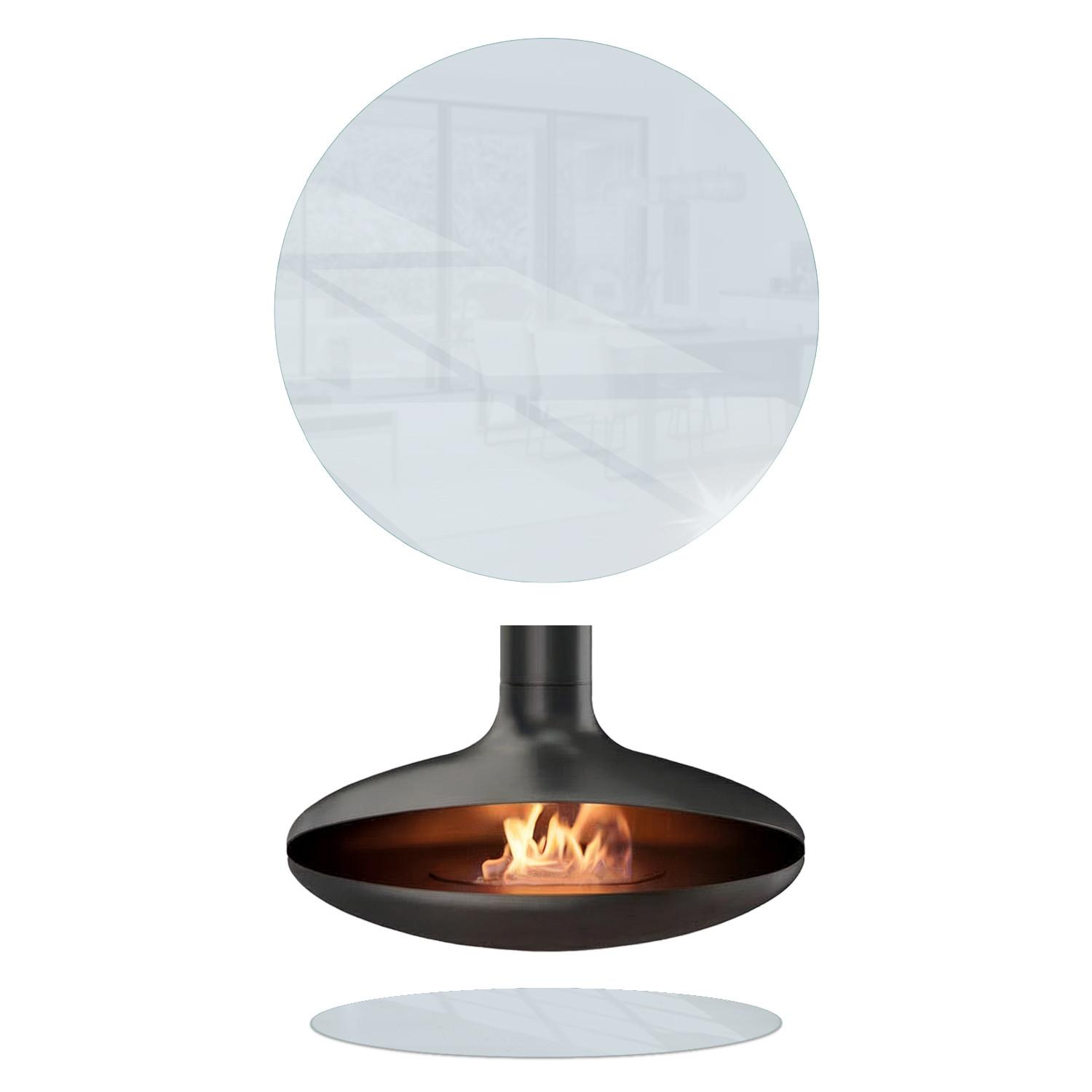 BODENSCHUTZPLATTE Ø90 cm Transparent - Transparent, Glas (90/90cm) - Wallfluent