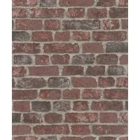 VLIESTAPETE Steinoptik Tapete rot - Rot, Papier (53/1cm) - marburg