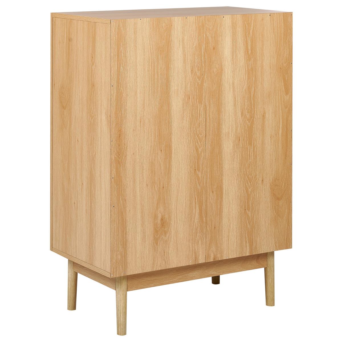 SIDEBOARD Heller Holzfarbton Nivo - Hellbraun, Holzwerkstoff (73/102/41cm) - Beliani