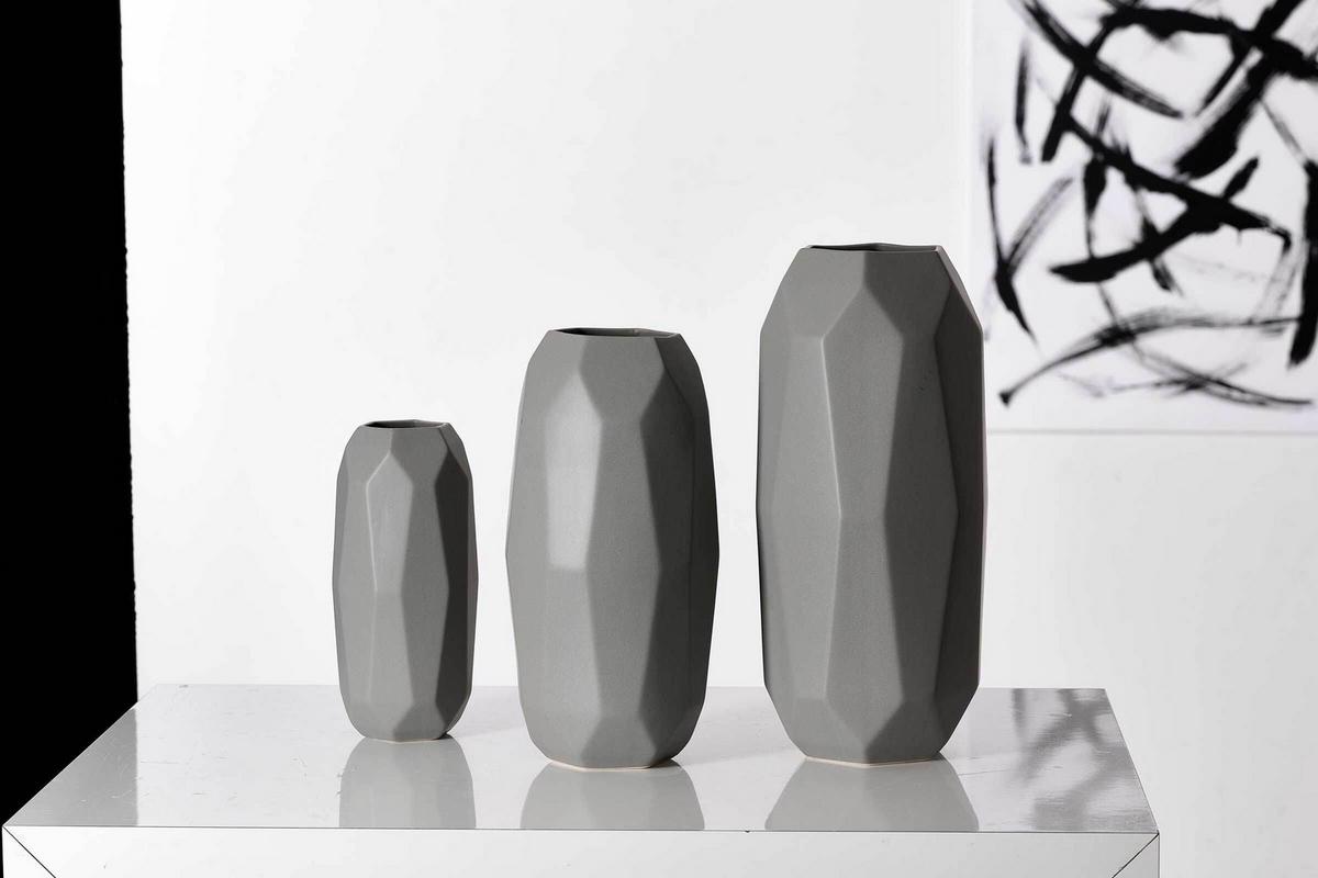 VASE Terni grau 25 cm - Grau, Keramik (25cm) - Ritzenhoff Breker