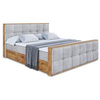 BOXBETT mit Matratze H3 und Lattenrost - LOLLI7-Z - 180x200 - Grau Monolith - Grau, Holzwerkstoff (180/200cm) - ALTDECOR