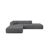 ECKSOFA Ottomane Links BILA-L 289x176x71 Dunkelgrau Cord - Dunkelgrau/Anthrazit, Holzwerkstoff/Kunststoff (176/289cm) - ALTDECOR