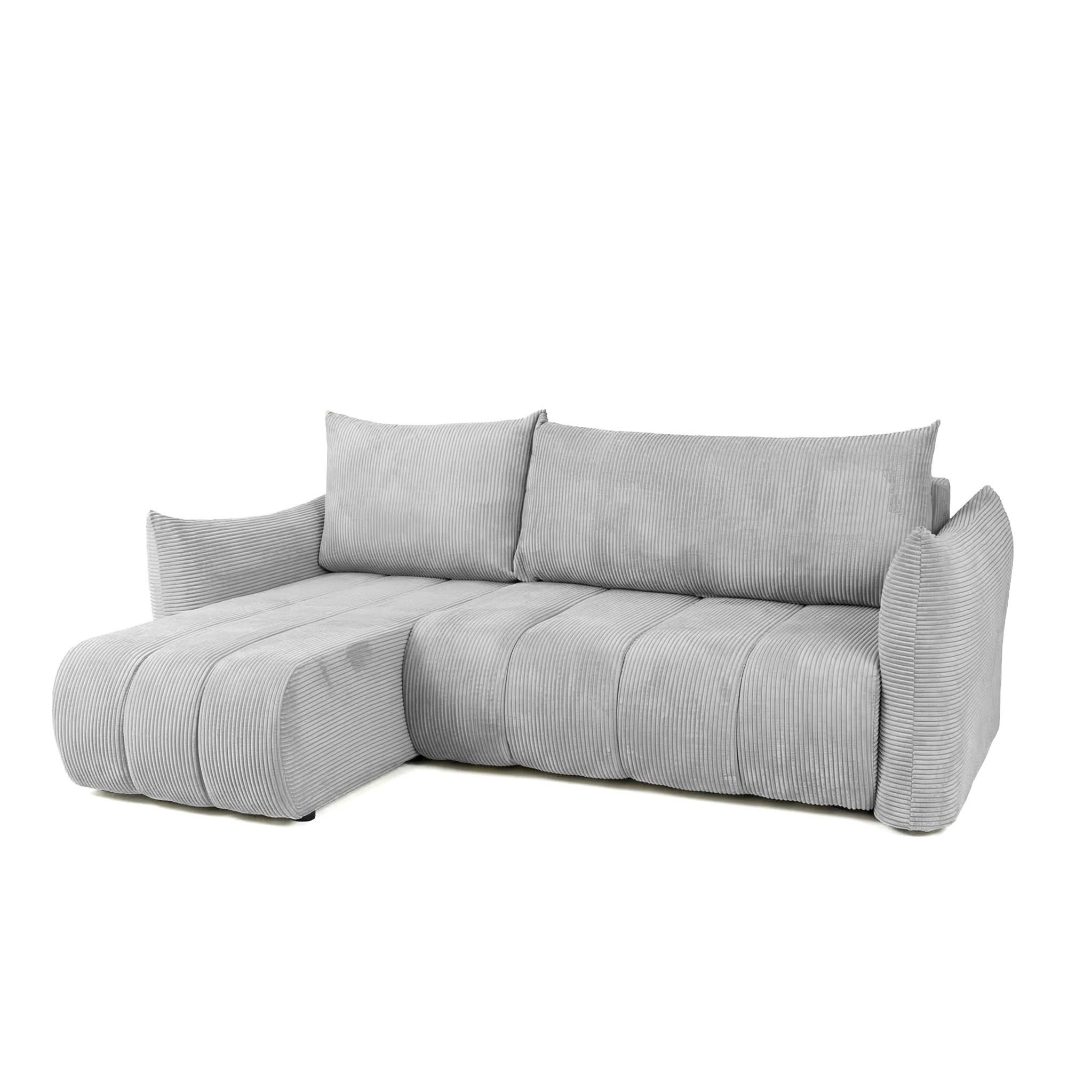 ECKSOFA Ontario Xs Mit Schlaffunktion - Hellgrau, Holzwerkstoff/Textil (154/226cm) - Fun Möbel